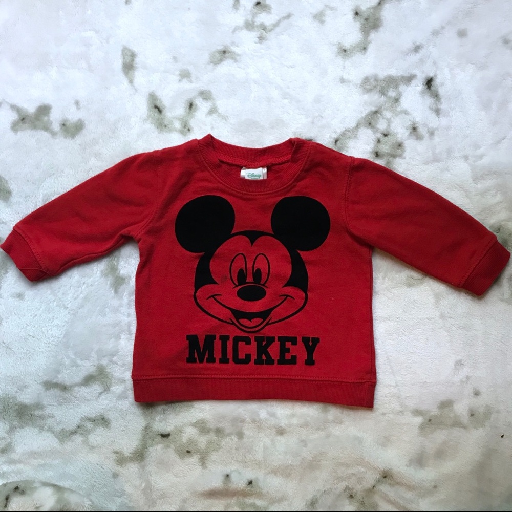 2/$25 Disney Red Mickey Mouse Sweater